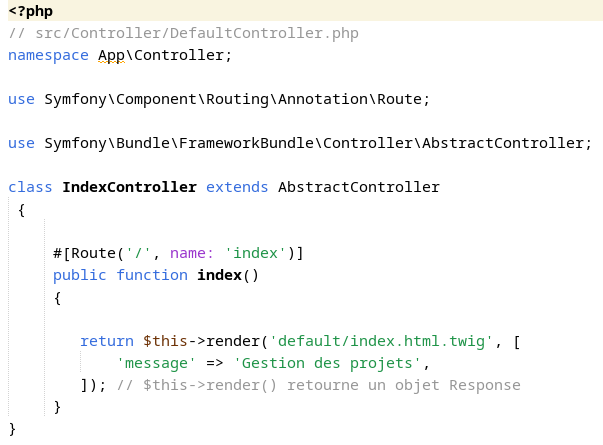 Code Accueil